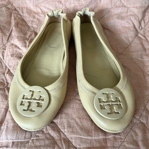Tory Burch Leather Tan Ballet Flats size 8